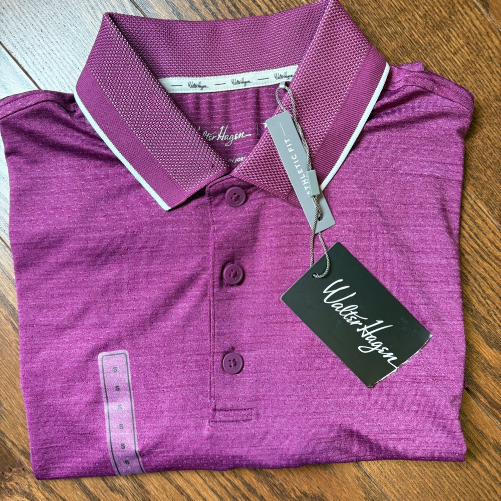 Walter Hagen Men's Performance 11 Golf Polo Size Small NWT Athletic Fit